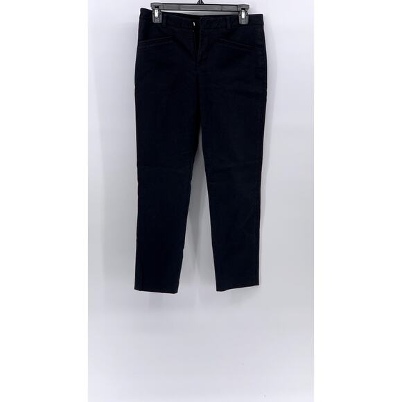 CLUB MONACO Women's Black Solid Hook & Button Slim Pant SZ 4 - Picture 1 of 11